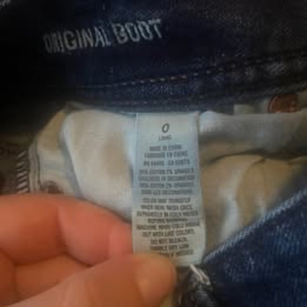 American Eagle Stretch Original Boot Cut Jeans SIZE 0 long - Picture 3 of 3